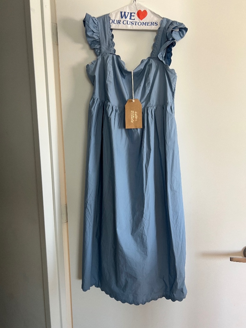 Beautiful blue maternity dress